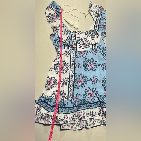 Jaase Open Tie Back Ruffle Tassels Mini Dress - Picture 8 of 9